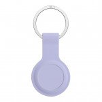 Wholesale Short Silicone AirTag Tracker Holder Loop Case Cover Ring Key Chain for Apple AirTag (Purple)
